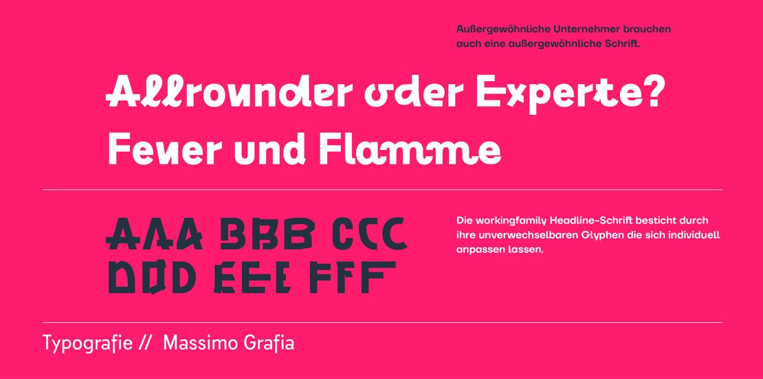 WorkingFamily Kampagne Typografie